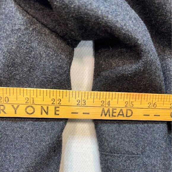 Guess Mens Military Coat Jacket Large Charcoal Gray Stand Collar Quilted Winter - Picture 10 of 13